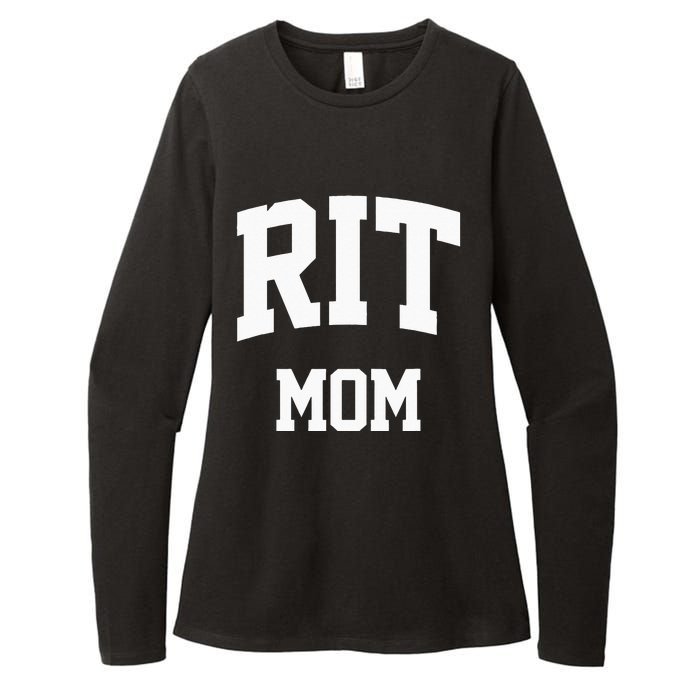 RIT Mom Arch College University Font Womens CVC Long Sleeve Shirt