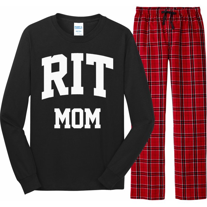 RIT Mom Arch College University Font Long Sleeve Pajama Set