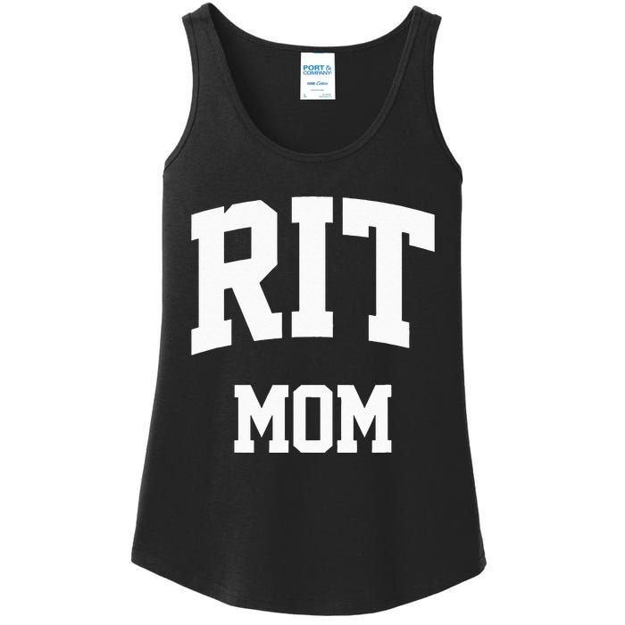 RIT Mom Arch College University Font Ladies Essential Tank