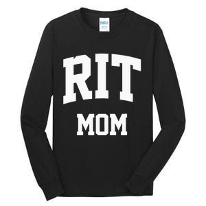 RIT Mom Arch College University Font Tall Long Sleeve T-Shirt