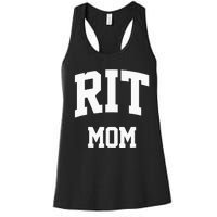 RIT Mom Arch College University Font Women's Racerback Tank