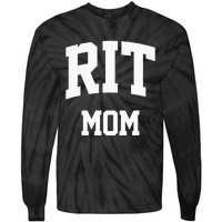 RIT Mom Arch College University Font Tie-Dye Long Sleeve Shirt