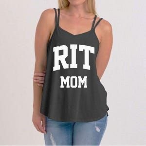 RIT Mom Arch College University Font Women's Strappy Tank