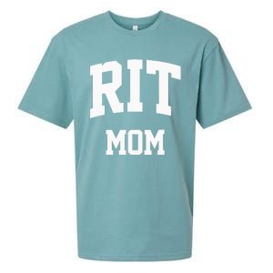 RIT Mom Arch College University Font Sueded Cloud Jersey T-Shirt