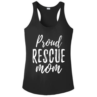 RESCUE MOM Animal Lovers Tee Shelter Dog Cat Love Ladies PosiCharge Competitor Racerback Tank