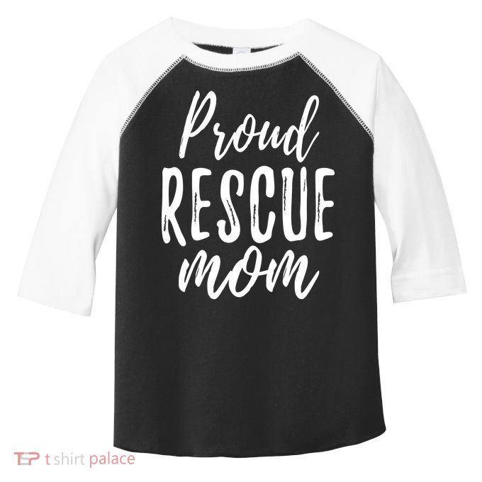 RESCUE MOM Animal Lovers Tee Shelter Dog Cat Love Toddler Fine Jersey T-Shirt