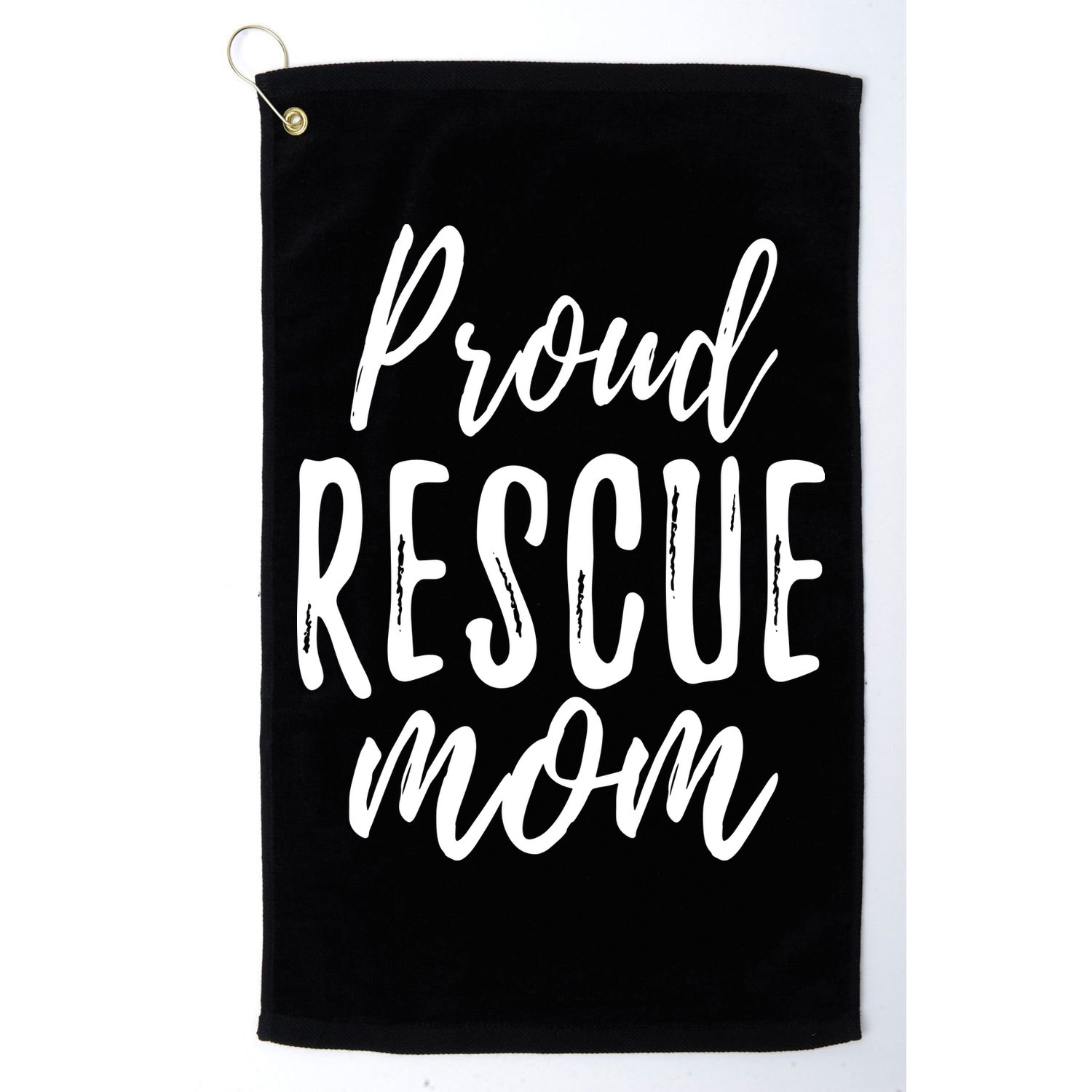 RESCUE MOM Animal Lovers Tee Shelter Dog Cat Love Golf Towel