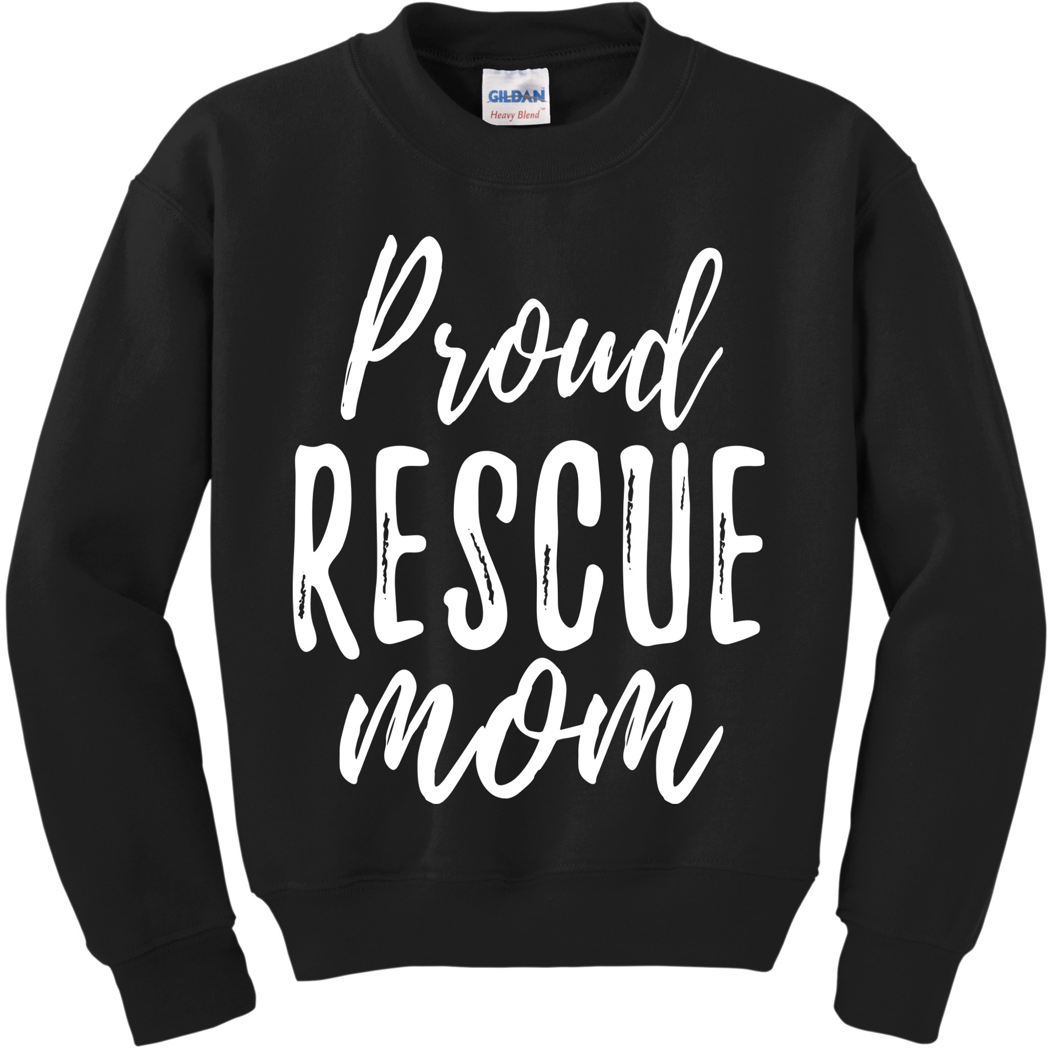 RESCUE MOM Animal Lovers Tee Shelter Dog Cat Love Kids Sweatshirt