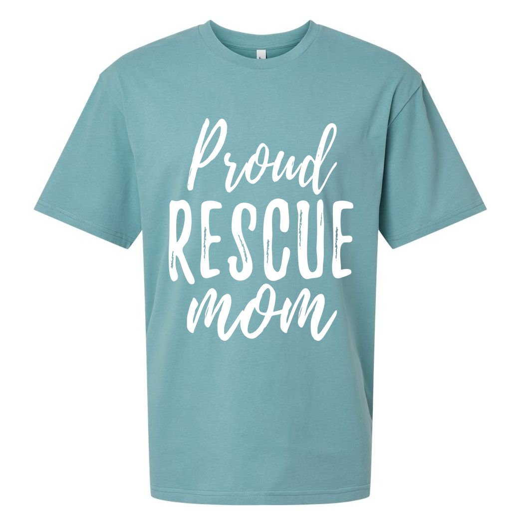 RESCUE MOM Animal Lovers Tee Shelter Dog Cat Love Sueded Cloud Jersey T-Shirt