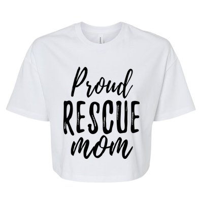 RESCUE MOM Animal Lovers Tee Shelter Dog Cat Love Bella+Canvas Jersey Crop Tee