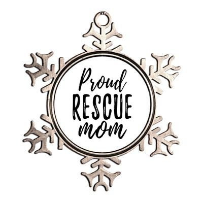 RESCUE MOM Animal Lovers Tee Shelter Dog Cat Love Metallic Star Ornament