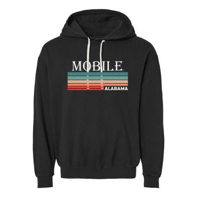 Retro Mobile Alabama Al Souvenir Gift Garment-Dyed Fleece Hoodie