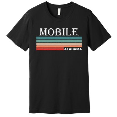 Retro Mobile Alabama Al Souvenir Gift Premium T-Shirt