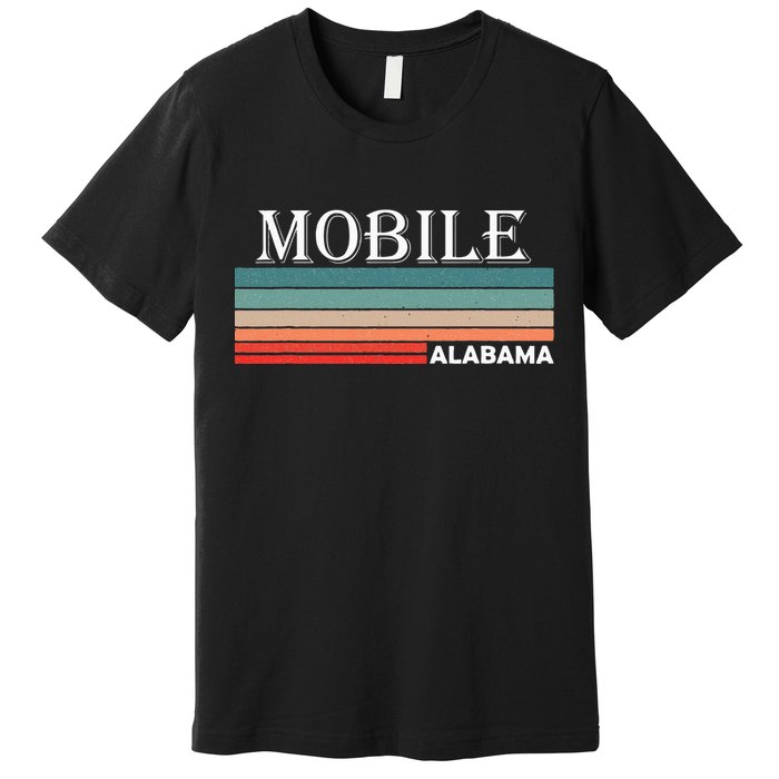 Retro Mobile Alabama Al Souvenir Gift Premium T-Shirt