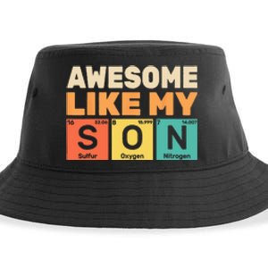 Retro Men Awesome Like My Son Periodic Table Chemistry Gift For Dad Sustainable Bucket Hat