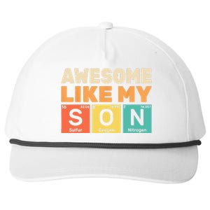 Retro Men Awesome Like My Son Periodic Table Chemistry Gift For Dad Snapback Five-Panel Rope Hat