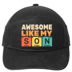 Retro Men Awesome Like My Son Periodic Table Chemistry Gift For Dad 7-Panel Snapback Hat