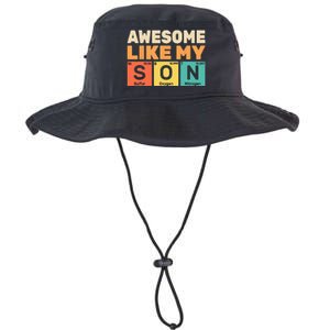 Retro Men Awesome Like My Son Periodic Table Chemistry Gift For Dad Legacy Cool Fit Booney Bucket Hat