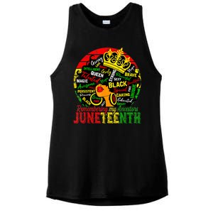 Remembering My Ancestors Juneteenth Celebrate Black Women Ladies PosiCharge Tri-Blend Wicking Tank