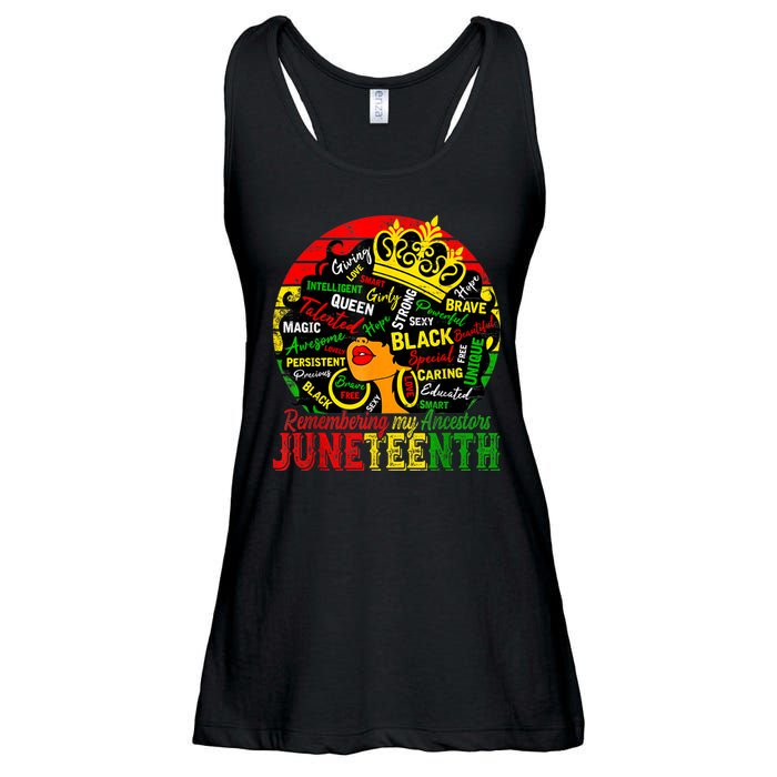 Remembering My Ancestors Juneteenth Celebrate Black Women Ladies Essential Flowy Tank