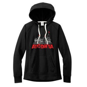 Ram Mandir Ayodhya Women's Fleece Hoodie