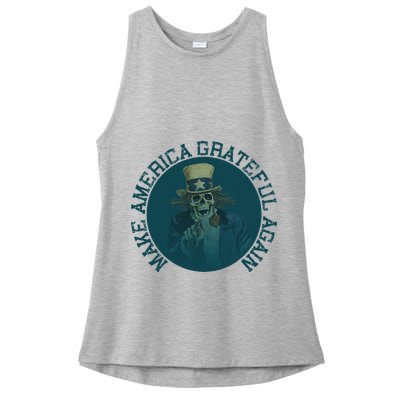 Retro Make America Grateful Again Vintage Uncle Sam Ladies PosiCharge Tri-Blend Wicking Tank