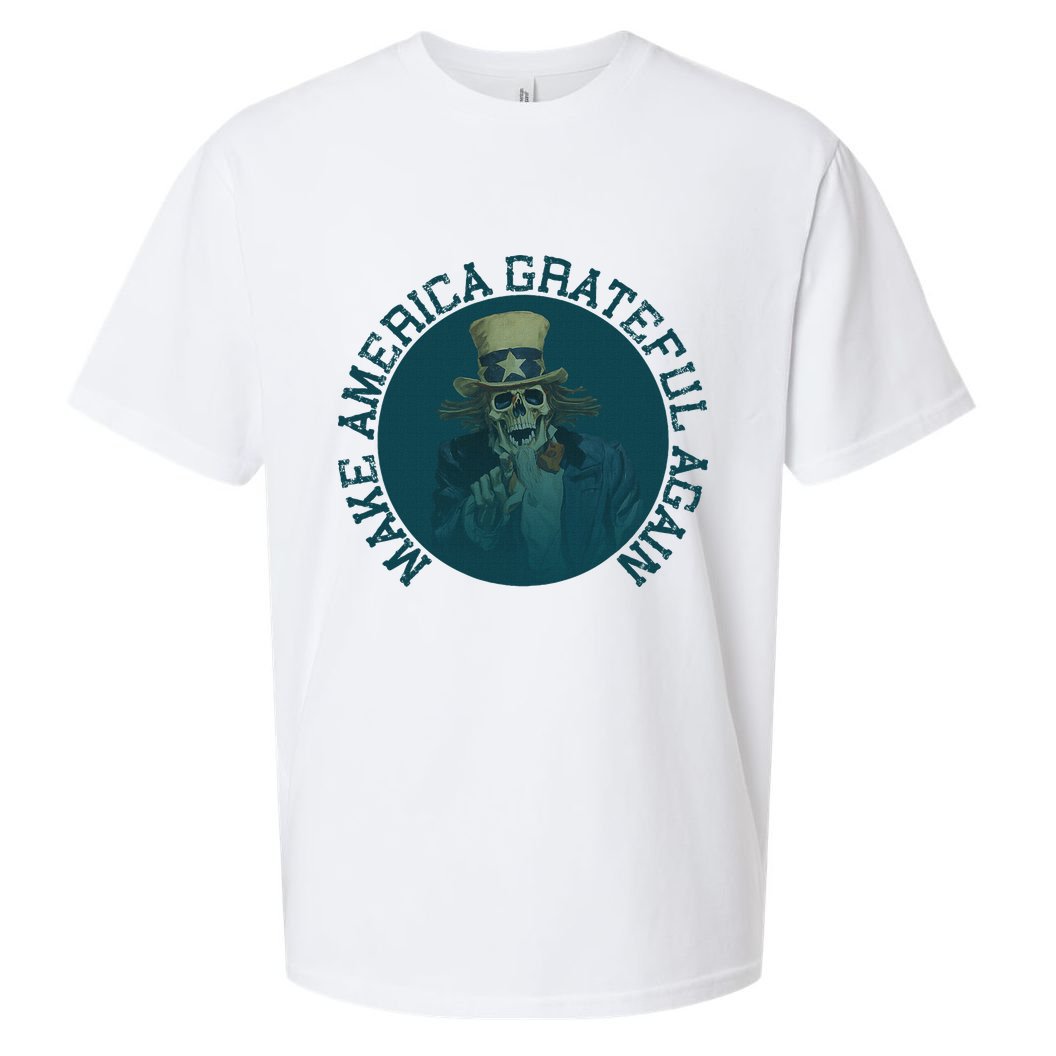 Retro Make America Grateful Again Vintage Uncle Sam Sueded Cloud Jersey T-Shirt