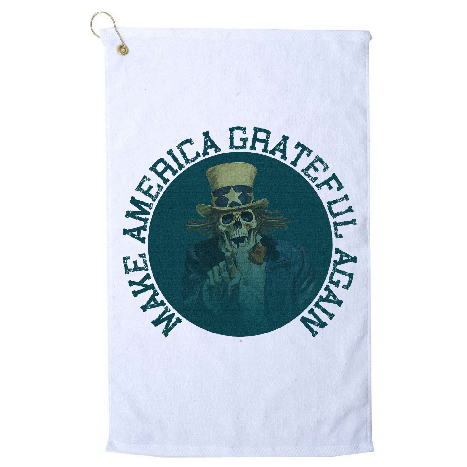 Retro Make America Grateful Again Vintage Uncle Sam Golf Towel