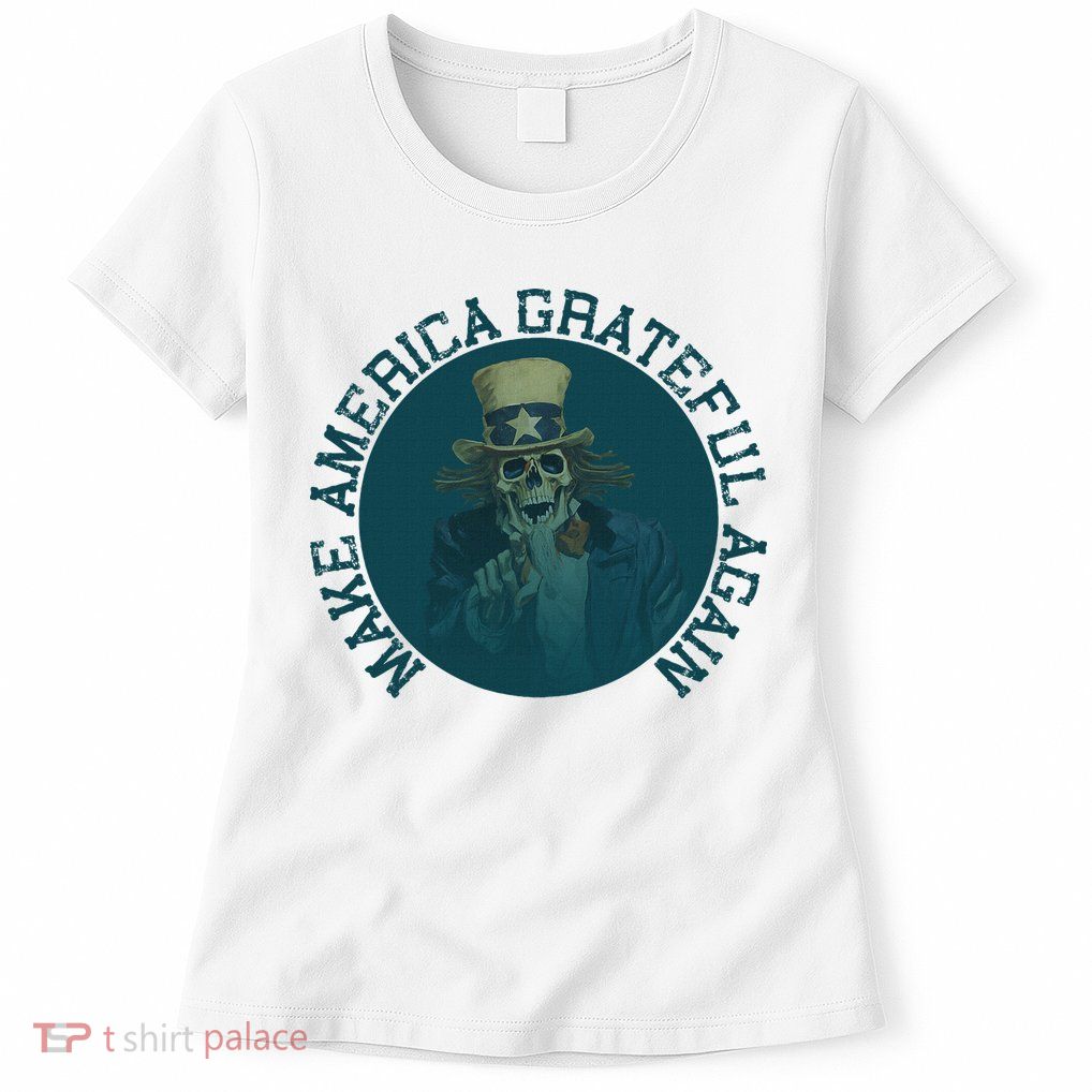 Retro Make America Grateful Again Vintage Uncle Sam Womens T-Shirt