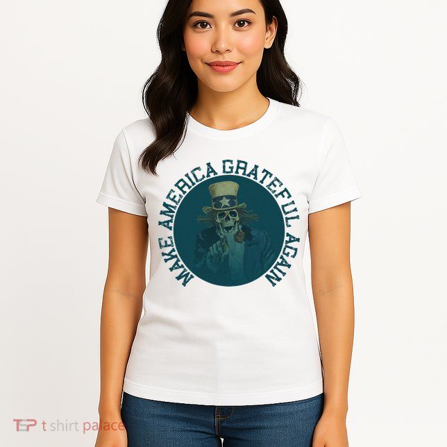 Retro Make America Grateful Again Vintage Uncle Sam Womens T-Shirt
