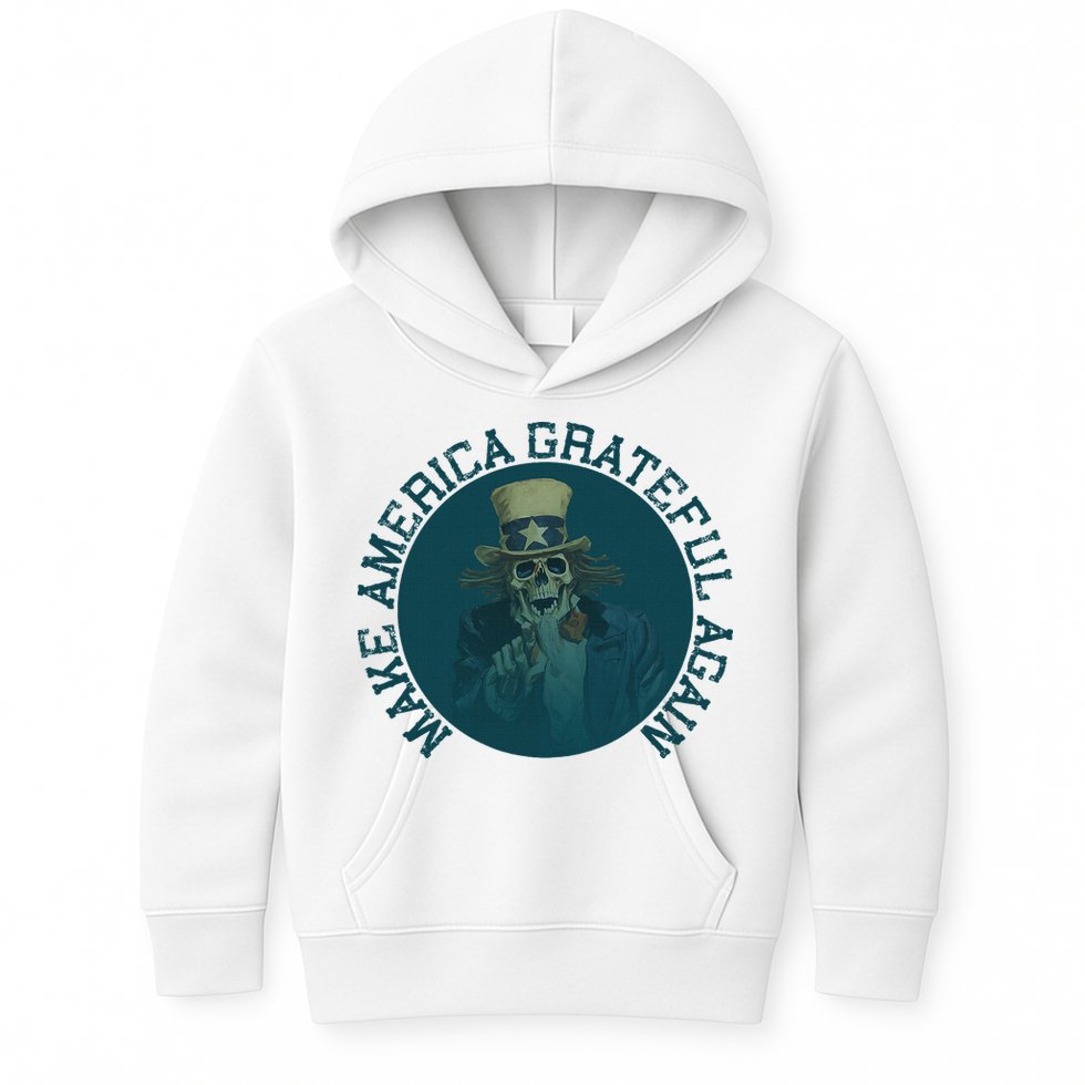 Retro Make America Grateful Again Vintage Uncle Sam Kids Hoodie