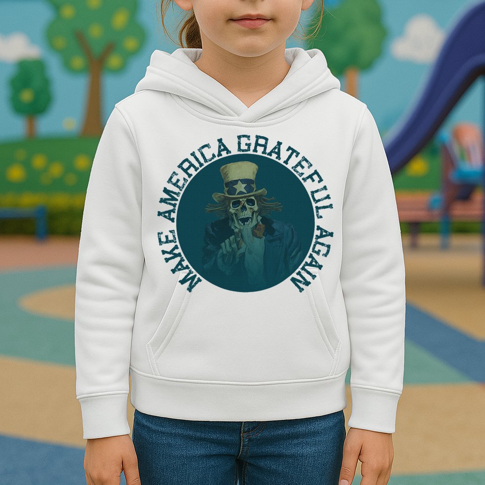 Retro Make America Grateful Again Vintage Uncle Sam Kids Hoodie
