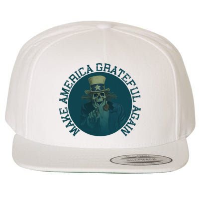 Retro Make America Grateful Again Vintage Uncle Sam Wool Snapback Cap