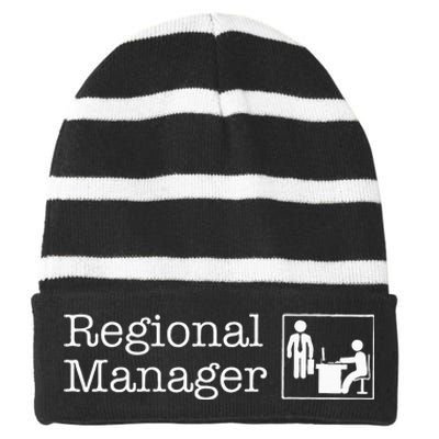 Regional Manager Assistant To The Regional Manager Matching Striped Beanie with Solid Band