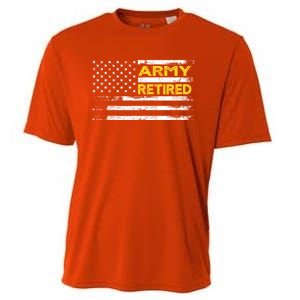 Retired Military Army 4th Of July Cooling Performance Crew T-Shirt