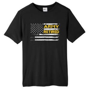 Retired Military Army 4th Of July Tall Fusion ChromaSoft Performance T-Shirt