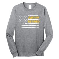 Retired Military Army 4th Of July Long Sleeve Shirt