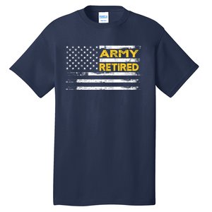 Retired Military Army 4th Of July Tall T-Shirt