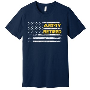 Retired Military Army 4th Of July Premium T-Shirt