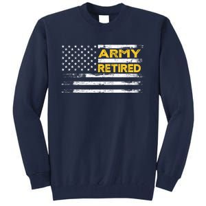 Retired Military Army 4th Of July Tall Sweatshirt