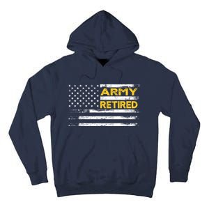 Retired Military Army 4th Of July Tall Hoodie