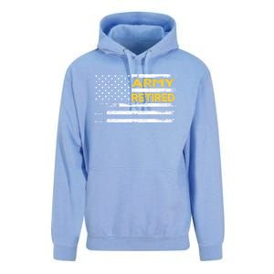 Retired Military Army 4th Of July Unisex Surf Hoodie