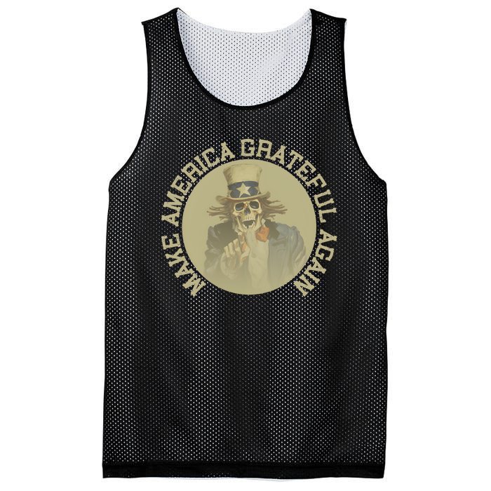 Retro Make America Grateful Again Vintage Uncle Sam Mesh Reversible Basketball Jersey Tank