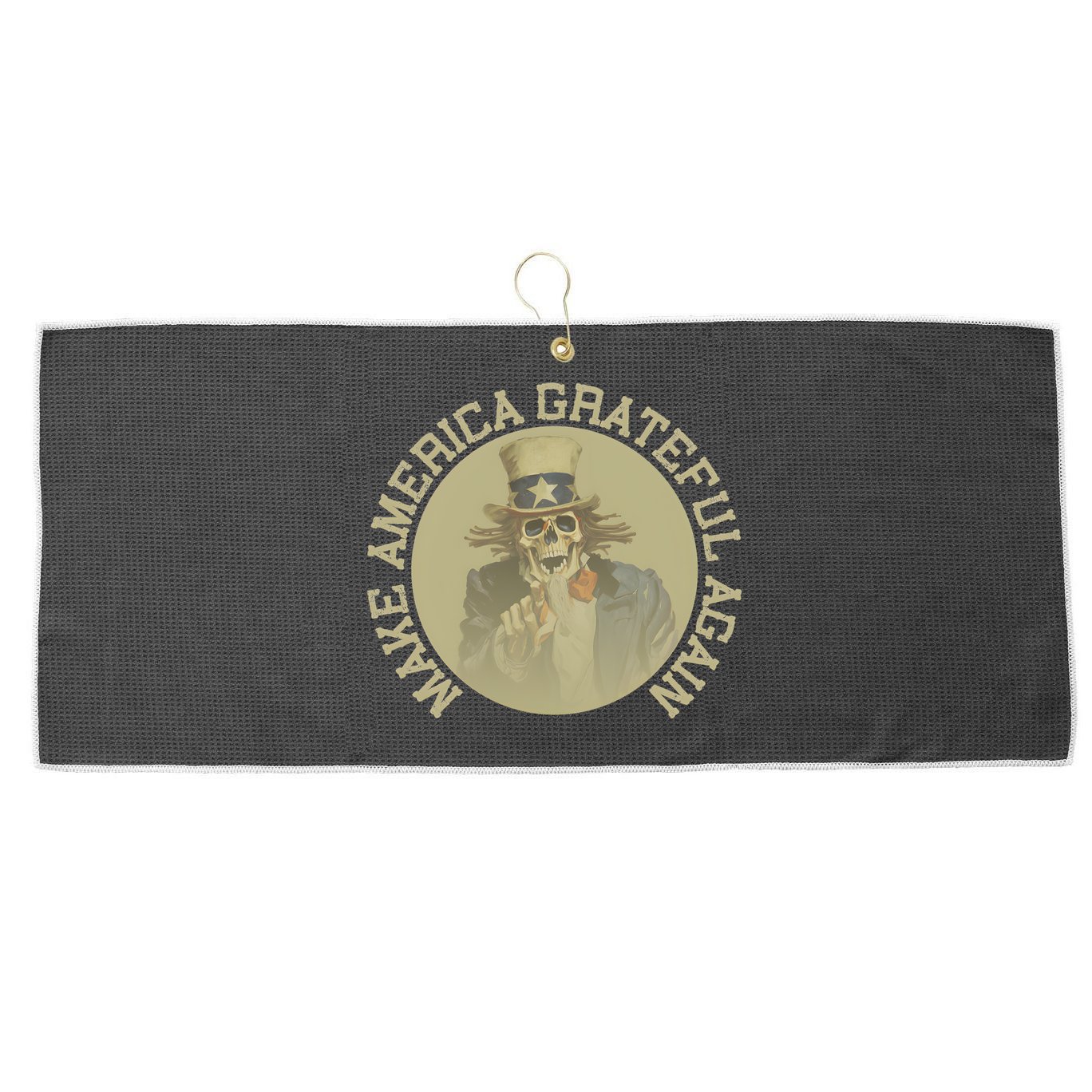 Retro Make America Grateful Again Vintage Uncle Sam Large Microfiber Waffle Golf Towel