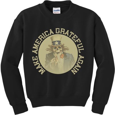 Retro Make America Grateful Again Vintage Uncle Sam Kids Sweatshirt