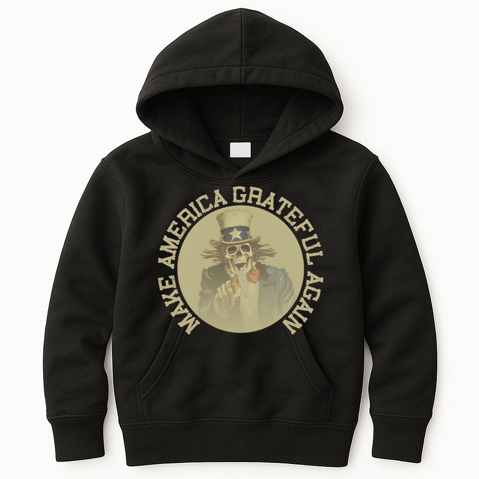 Retro Make America Grateful Again Vintage Uncle Sam Kids Hoodie