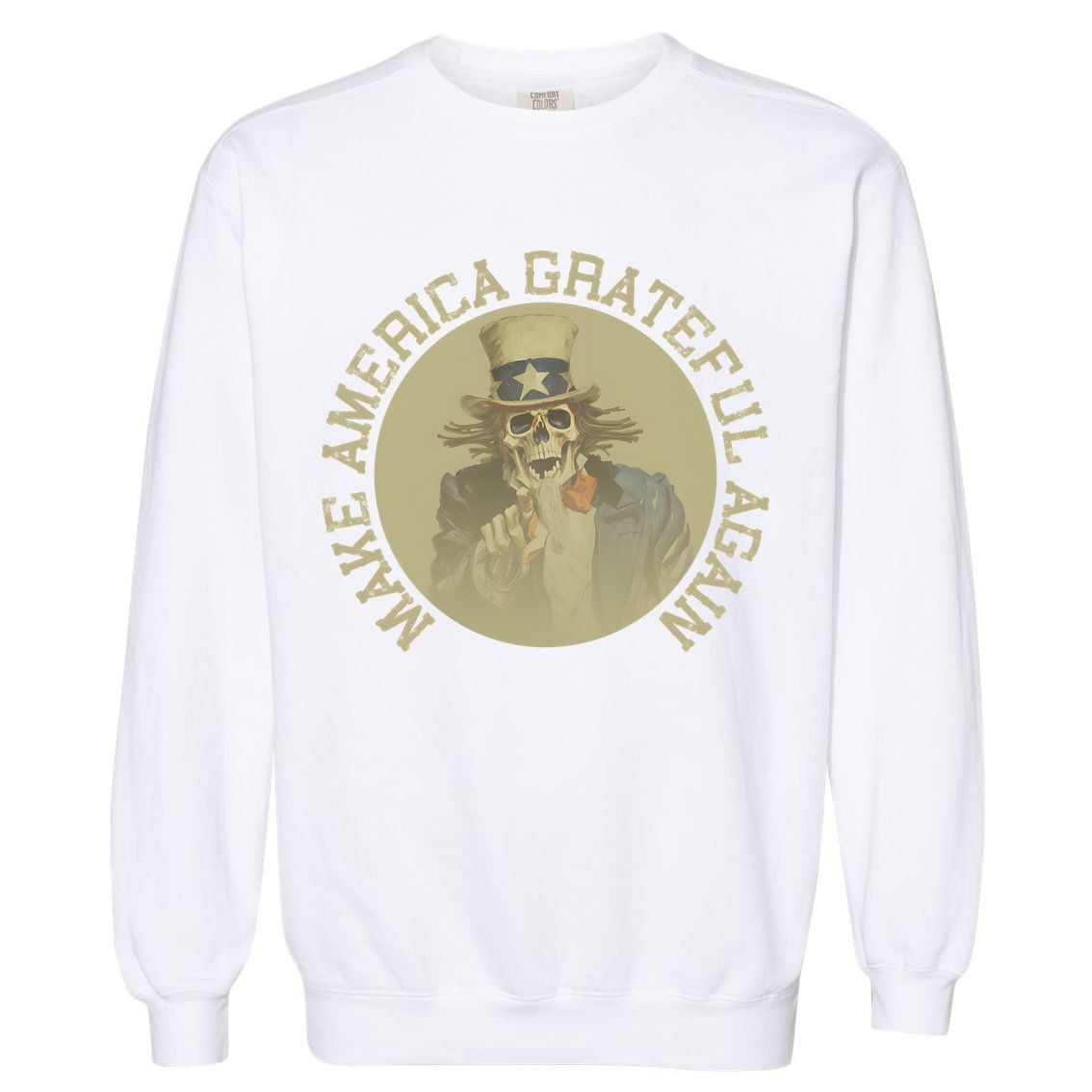 Retro Make America Grateful Again Vintage Uncle Sam Garment-Dyed Sweatshirt