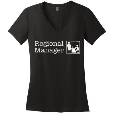 Regional Manager Assistant To The Regional Manager Matching Women's V-Neck T-Shirt