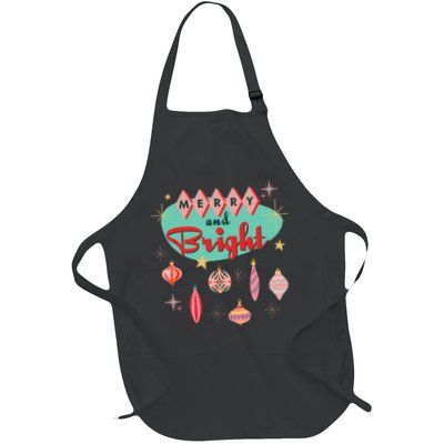 Retro Merry And Bright Midcentury Modern Christmas Ornament Apron