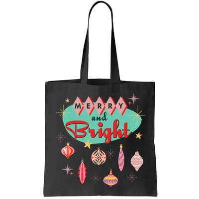 Retro Merry And Bright Midcentury Modern Christmas Ornament Bag